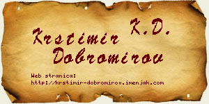 Krstimir Dobromirov vizit kartica